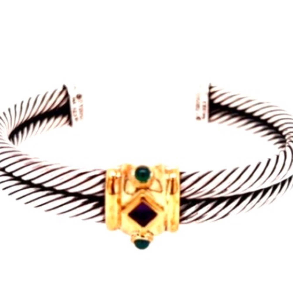 SOLD IN OUR STORE. David Yurman14K Amethyst Diopside Double - Picture 1 of 4